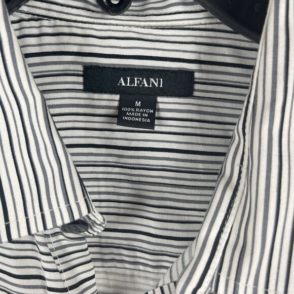 Alfani Men Short Sleeve Button-Down Shirt Size M - Picture 3 of 7